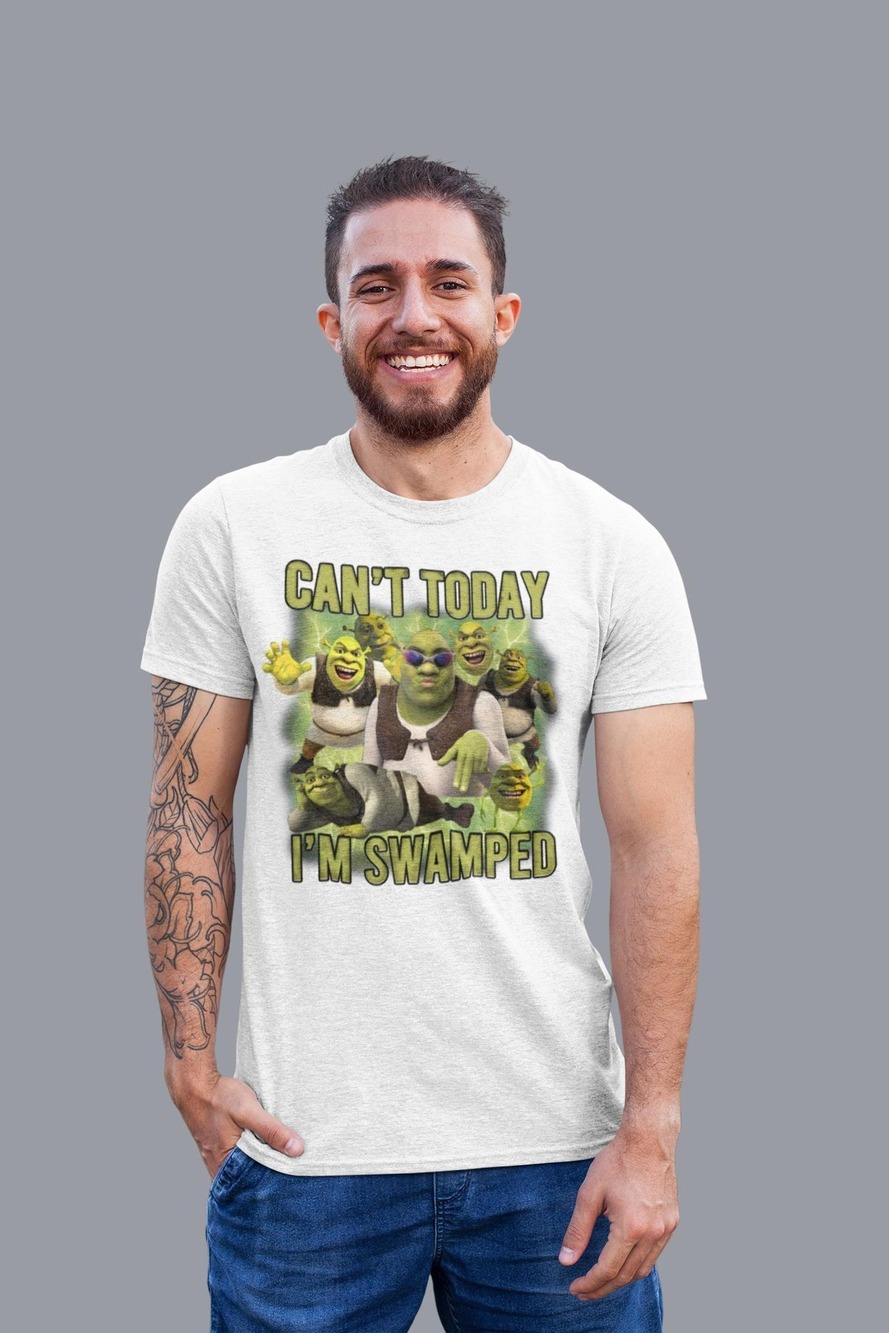 Shrek Funny Shirt Shrek Can_t Today I_m Swamped Shirt, Meme Funny Shirt